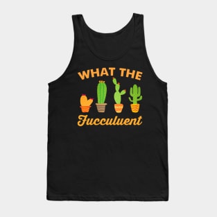 Mens What The Fucculent Colorful Succulents Cactus Plants Ray Tank Top